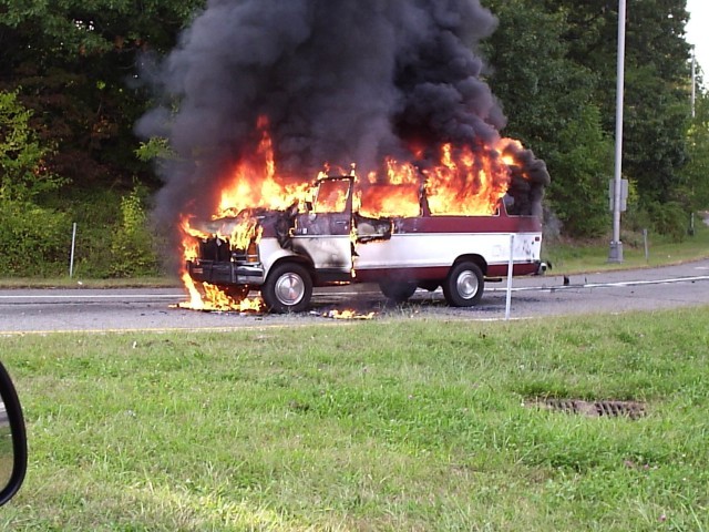 Van Fire - GSP North Ramp 09/07